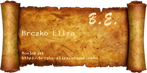 Brczko Eliza névjegykártya